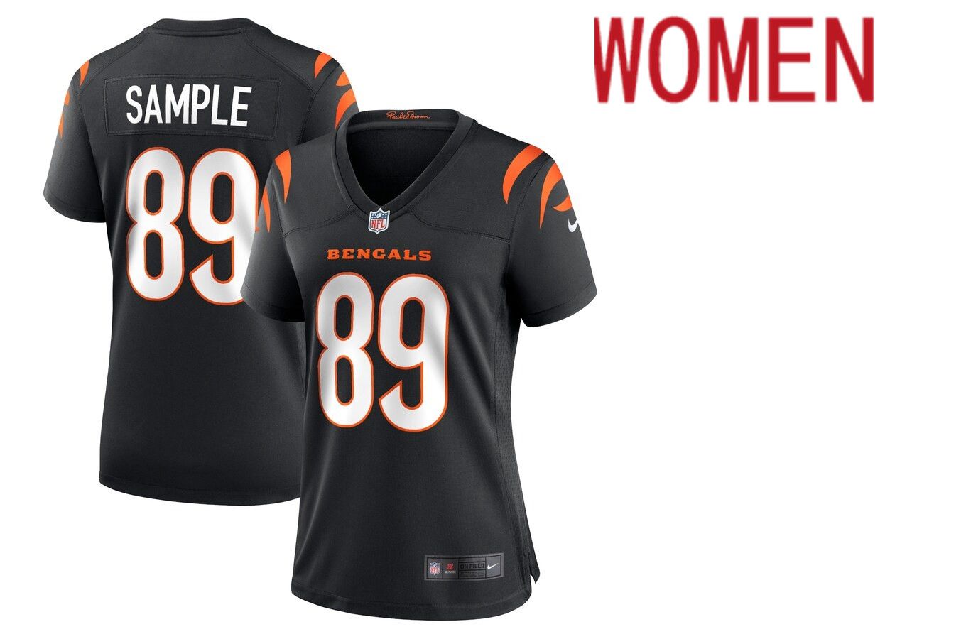 Women Cincinnati Bengals #89 Drew Sample Nike Black Game NFL Jersey